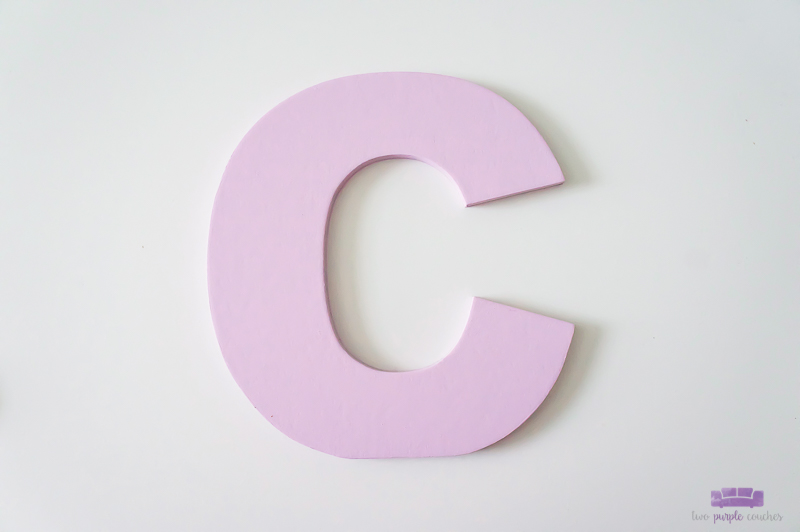 painted wood letter
