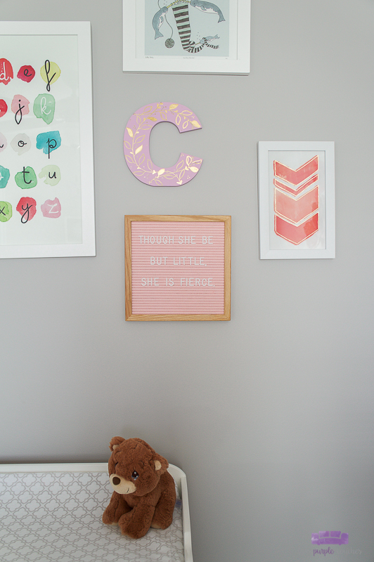 painted nursery letter wall decor