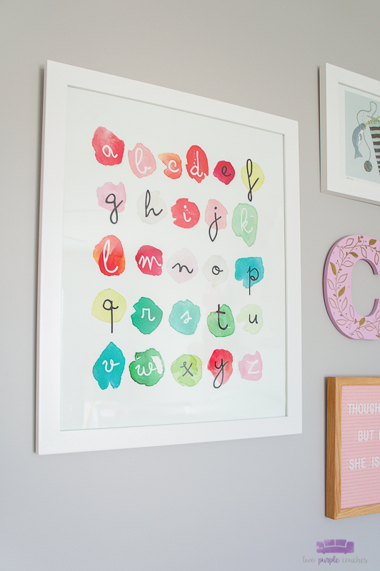 abc print for nursery gallery wall