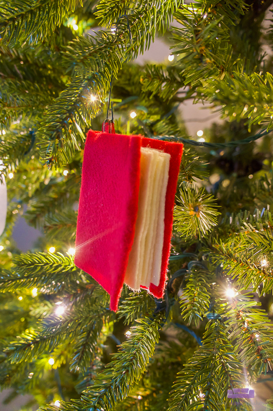 felt book ornaments felt crafts idea