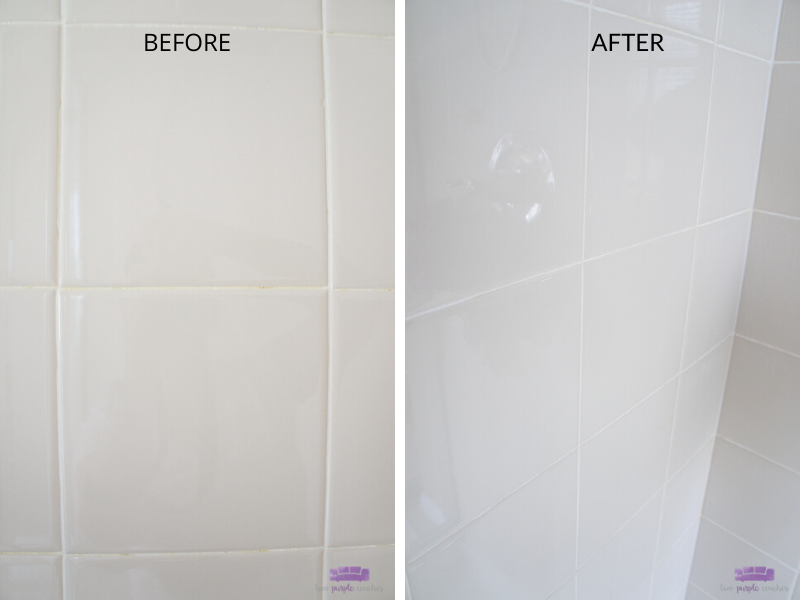 steam clean tile shower before and after 2